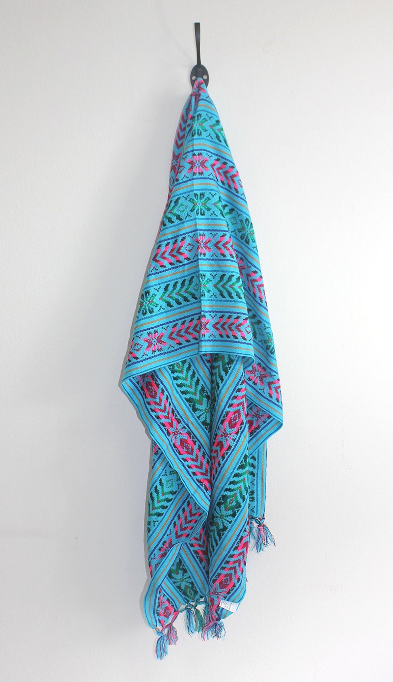 Del Mex Mexican Rebozo Shawl Blanket Doula (X-large (9 ft x 5 ft), Turquoise) - Image 2